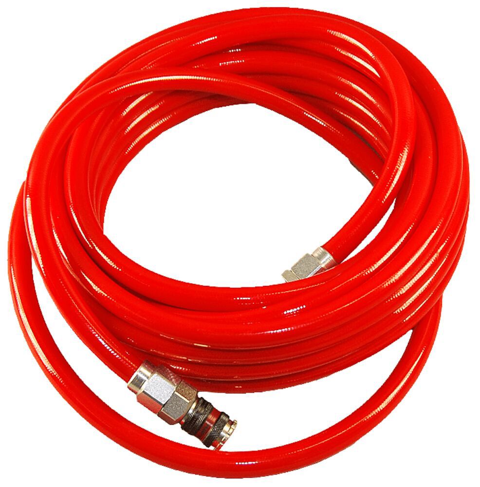 Tryckluftsslang med kopplingar röd