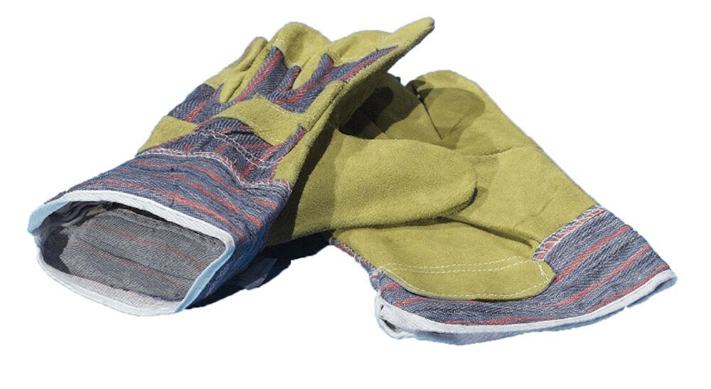 Arbetshandske Halvfodrad handske i nötspalt/tyg.