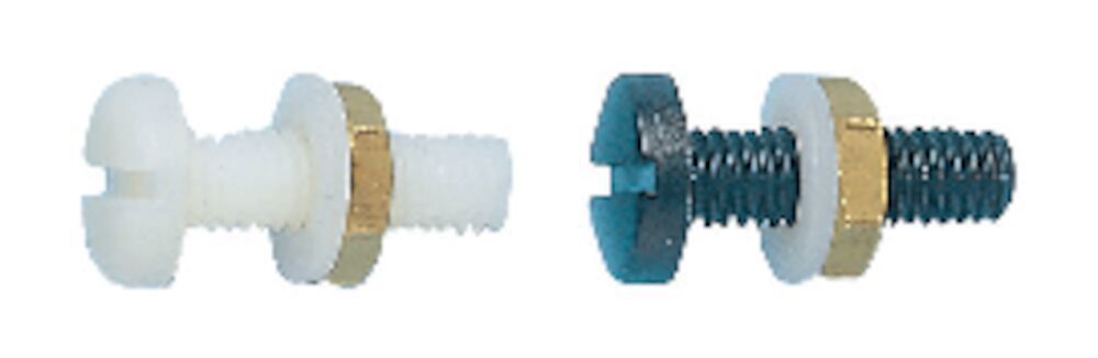 Nummerskyltsskruv med kullrigt huvud