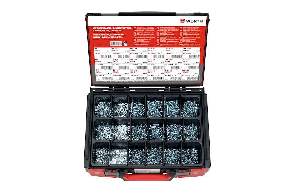 Sortiment, skruv,mutter och brickor