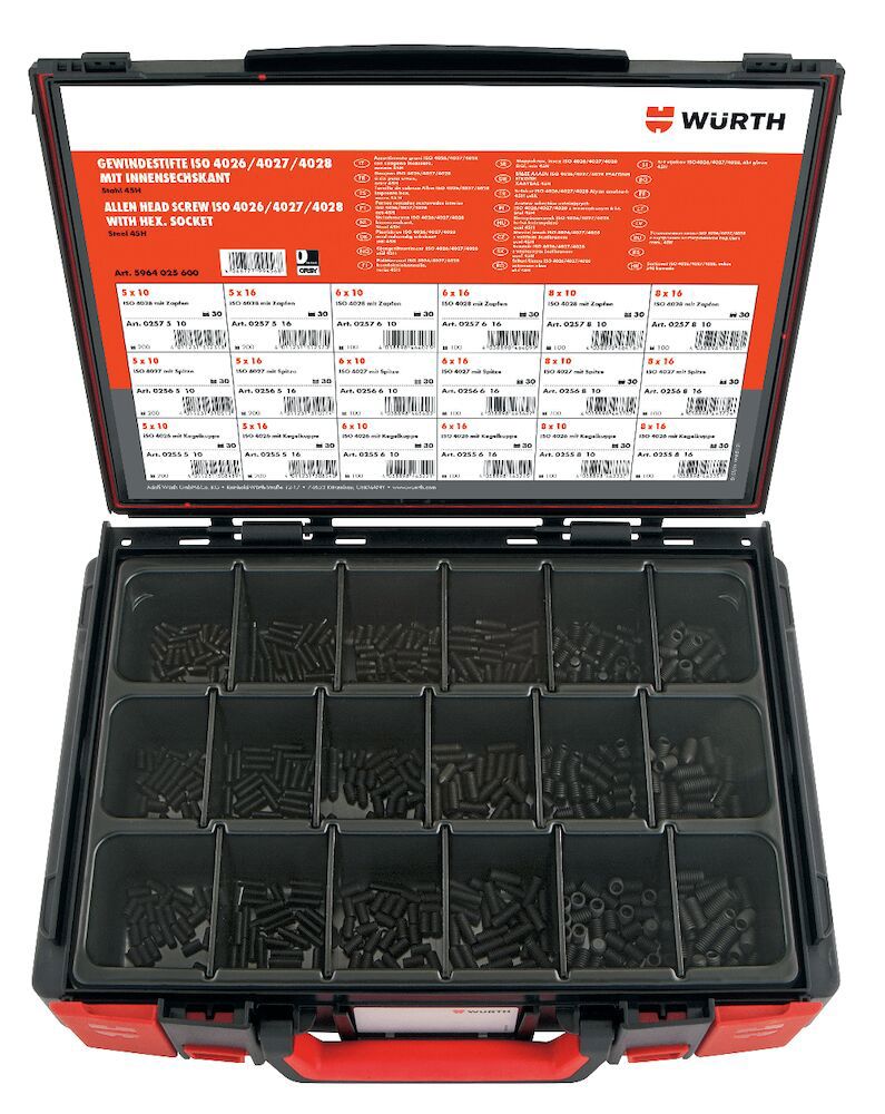 Stoppskruvs sortiment