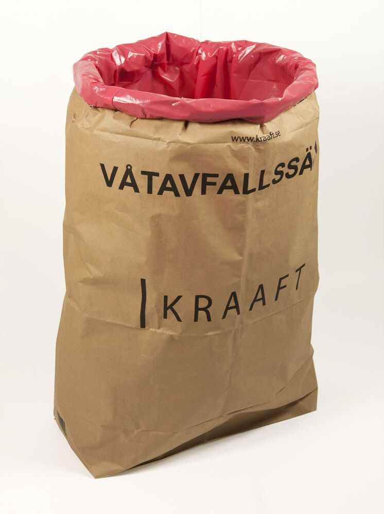 Sopsäck, papper plastad